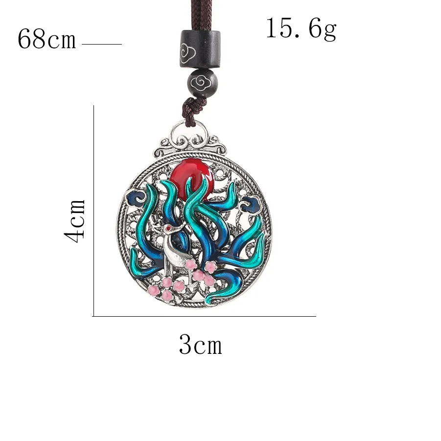 Authentic Silver Plated Pendant Fox Chinese Fairy Beast Tale Smart Animal Lucky Necklace Jewelry 9 Tials
