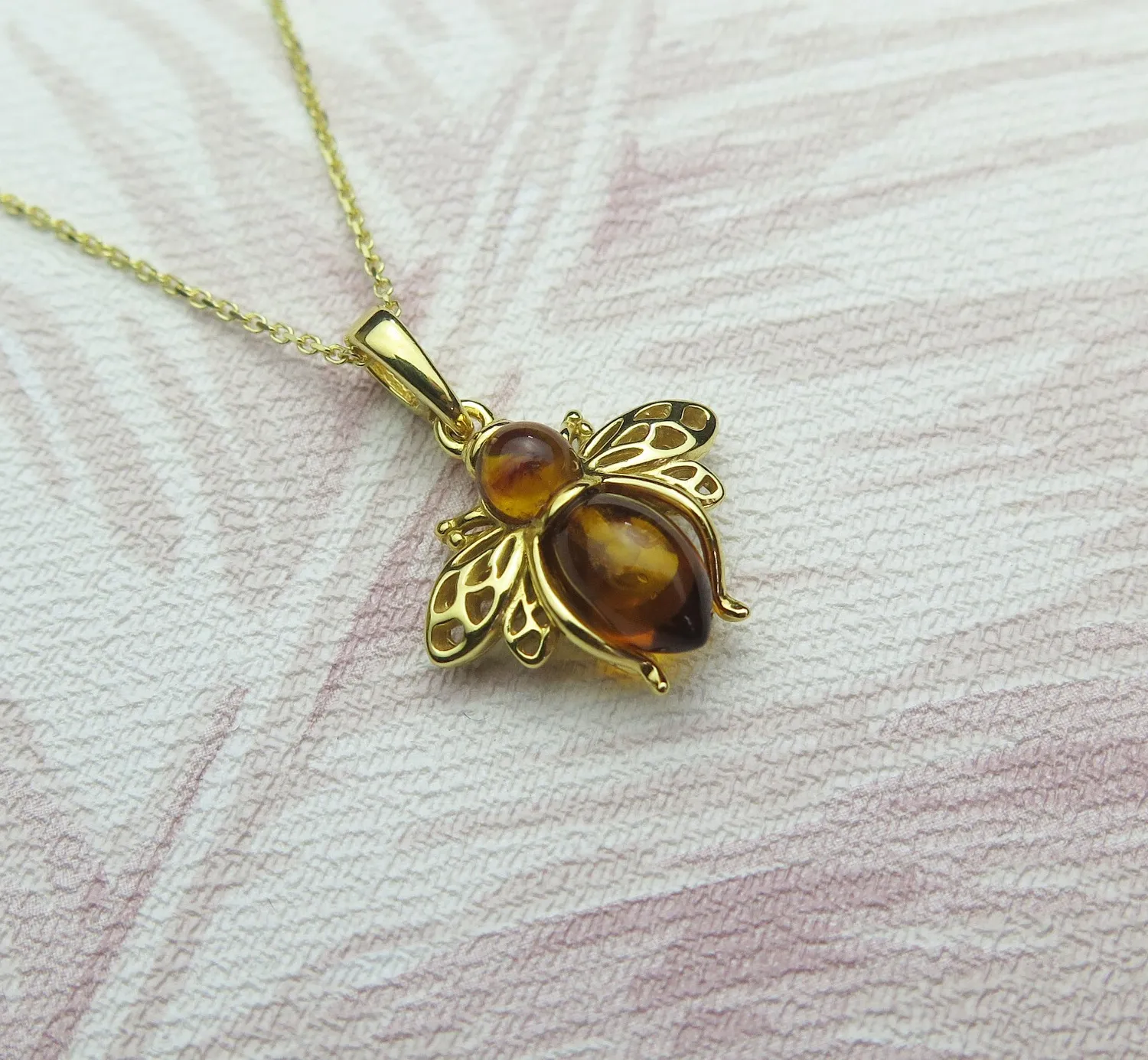 Authentic The Golden Hive Amber Bee Talisman