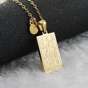 The Arcana Of Gold 18K Gold- Plated Tarot Tag Pendant