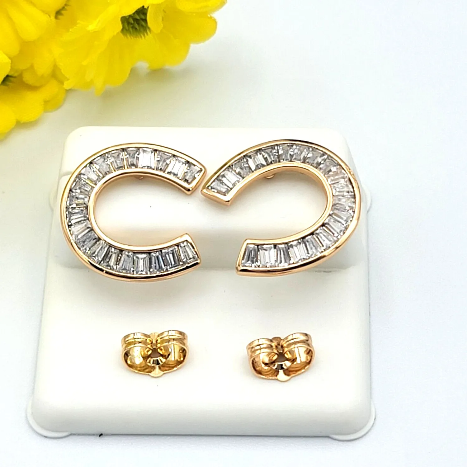 Authentic Whispers Of Fortune Gilded Horseshoe Talisman Earrings