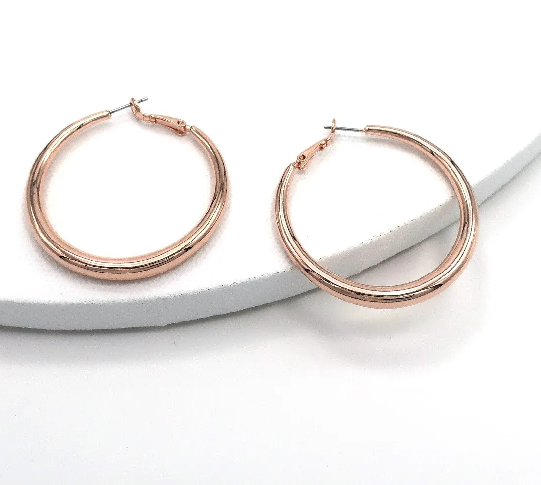Authentic Aurora Circles 18K Pink Rose Gold Plated Hoop Talismans