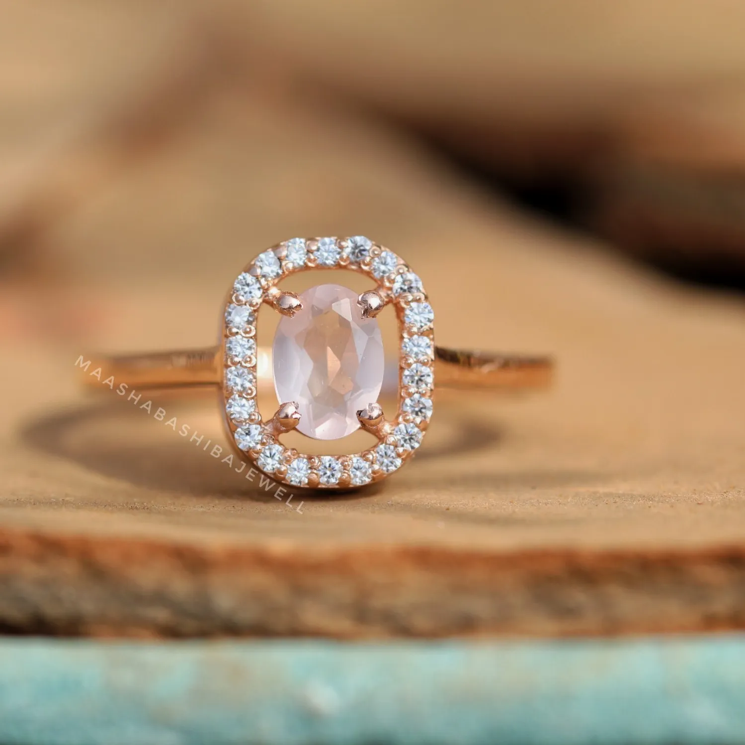 Authentic The Whispering Heart Rose Quartz Talisman Ring