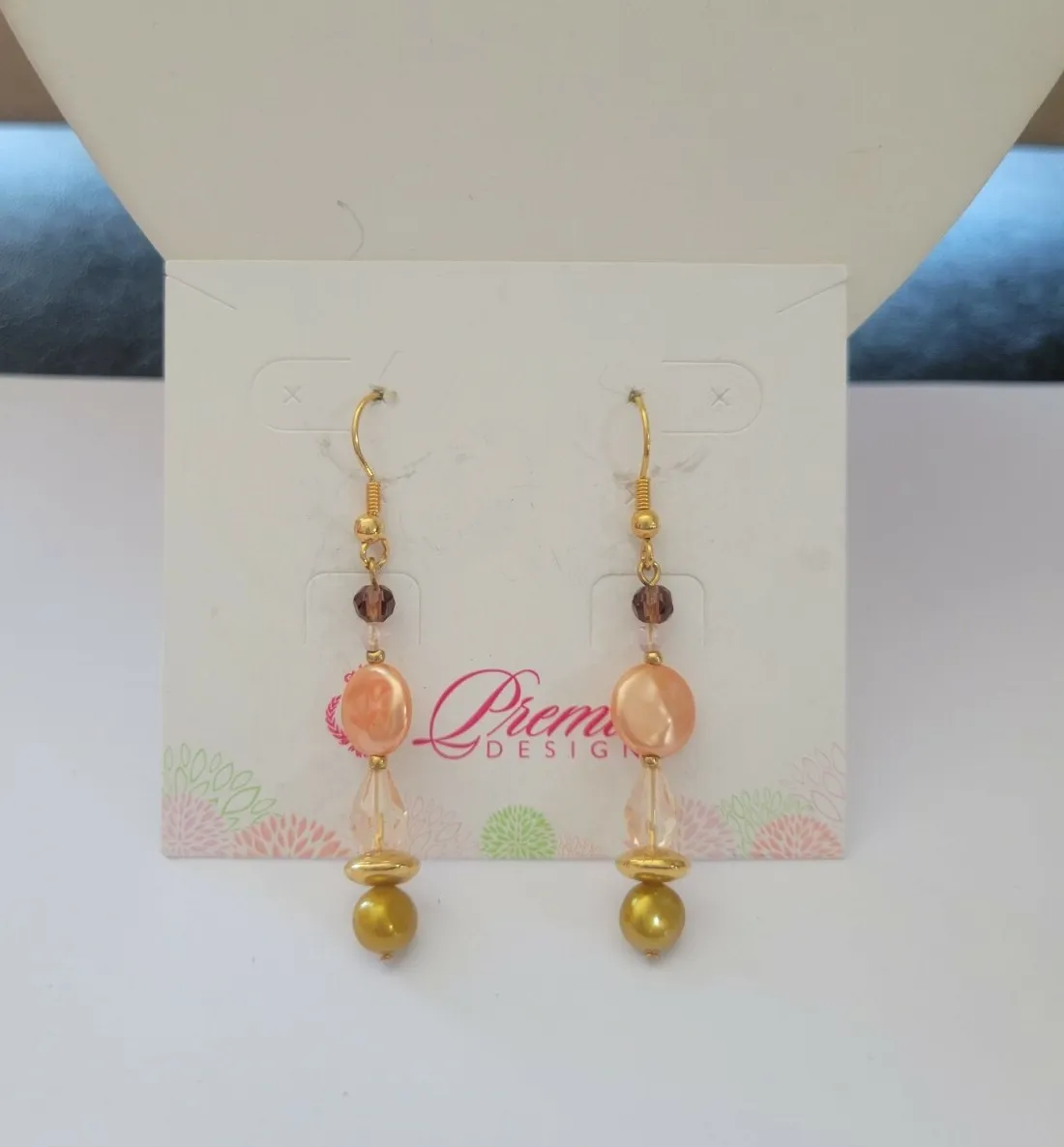 Authentic Whispers Of The Tides Golden Pearl Talisman Earrings