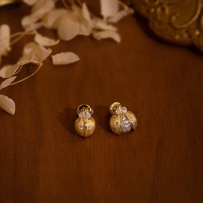 Authentic The Golden Fortune Beetle Studs