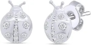 Authentic The Golden Ladybug Of Fortune Stud Earrings