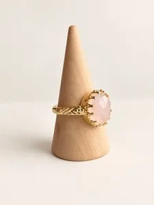 Authentic Rose & Peridot Harmony Gold- Plated Soul Ring