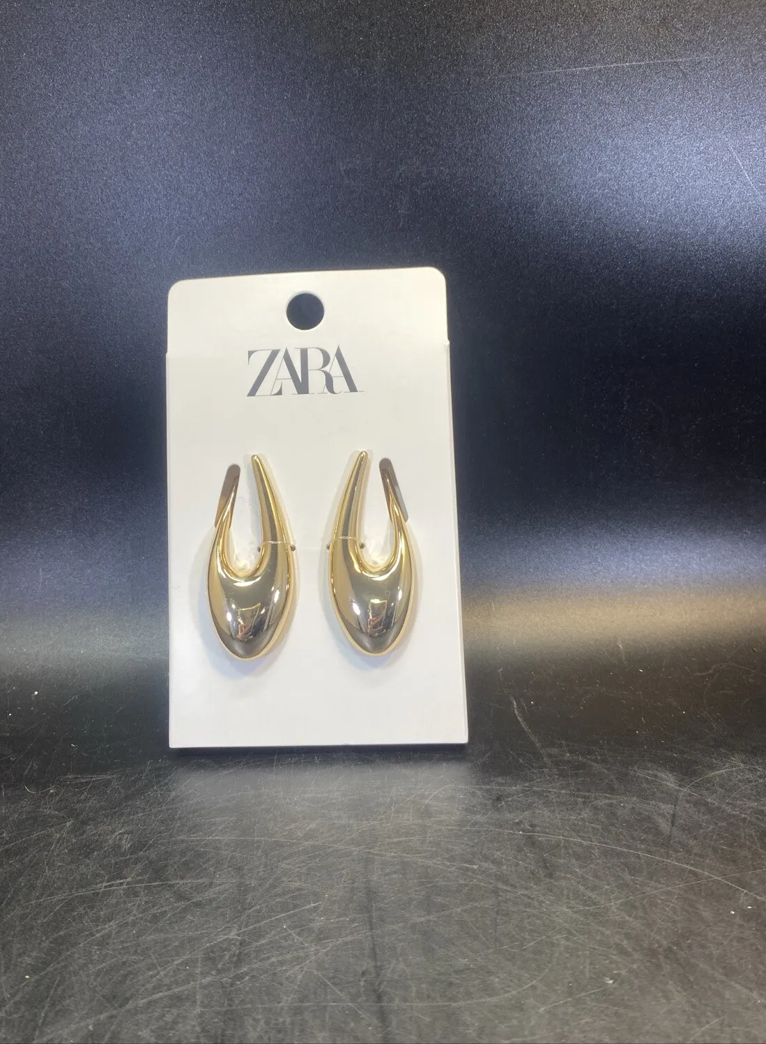 Mystic's Embrace Gold- Plated Teardrop Earrings- A Spiritual Journey