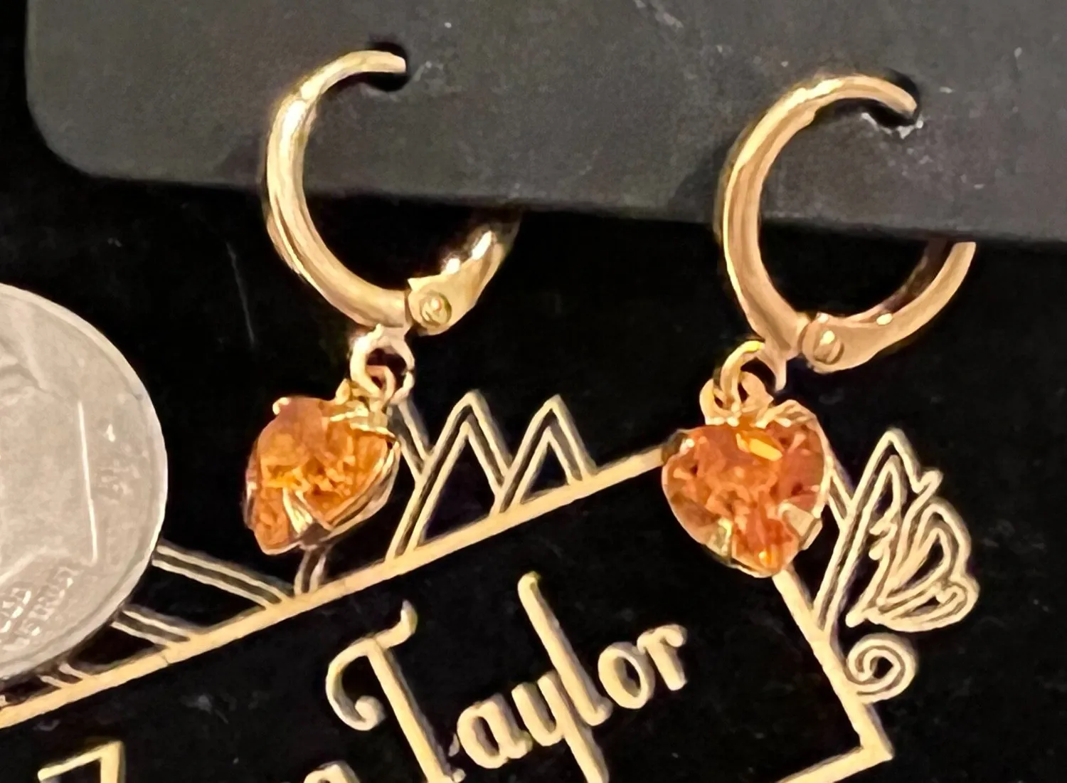 Celestial Topaz Embrace Gold- Plated Huggie Talismans