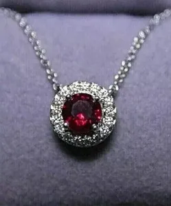Authentic The Crimson Heart: A Radiance of Garnet and White Gold