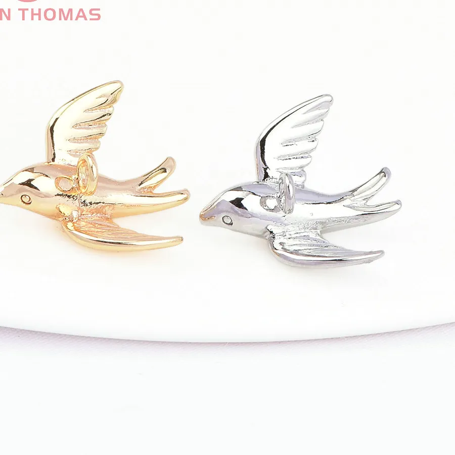 Authentic Sovereign Swallows 6 13 Mm Gold Plated Talisman Pendants