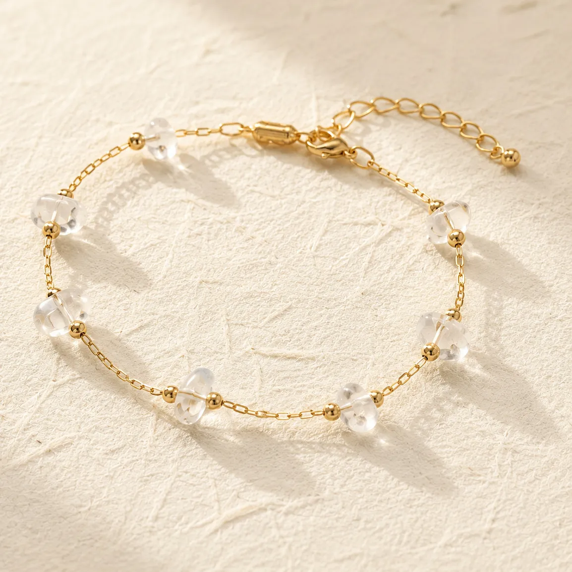 The Master Healer Natural Clear Quartz And 18K Gold Geometric Talisman