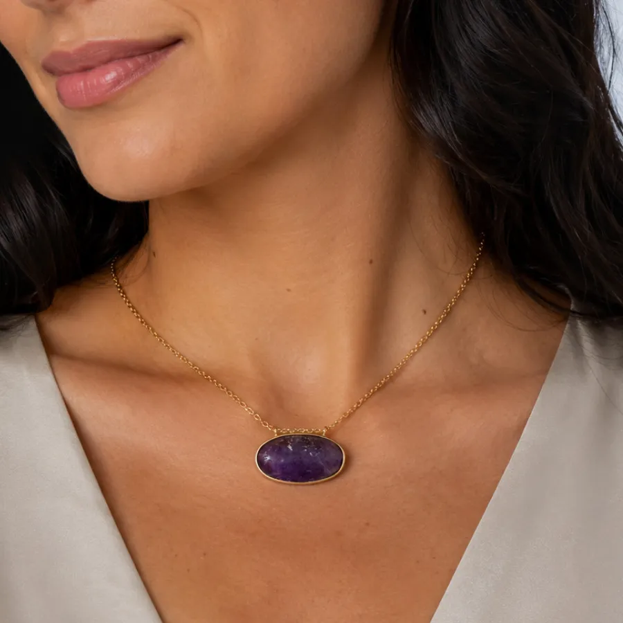 Radiant Amethyst Harmony Gold Slide Talisman
