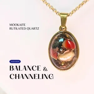 Authentic Balance & Channeling Orgonite- Mookaite And Rutilated Quartz- Energy Generator