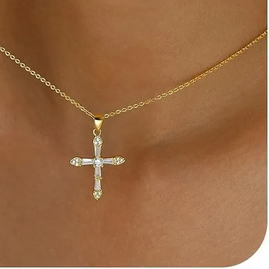 Authentic The Dual Sanctuary 14K Gold Plated Double Cross Talisman