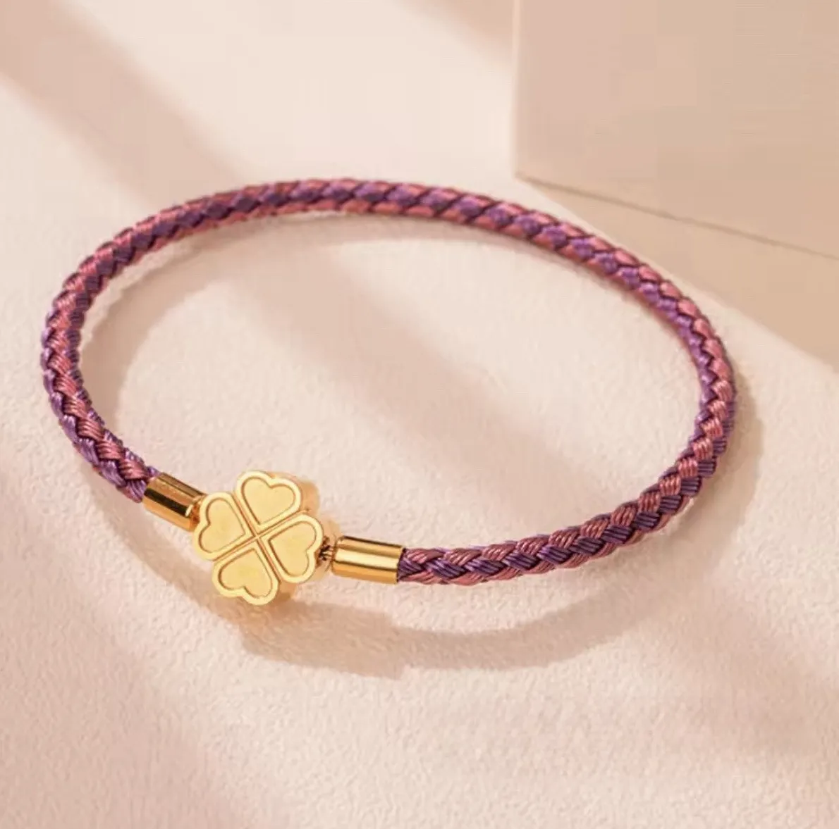 Authentic The Gilded Verdant Knot 18K Gold- Plated Four- Leaf Clover Talisman