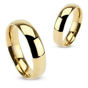 Authentic The Eternal Circle: Polished Gold-Plated Sacred Band
