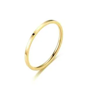 Authentic Eternal Harmony: 1mm Thin Gold Plated Wedding Band