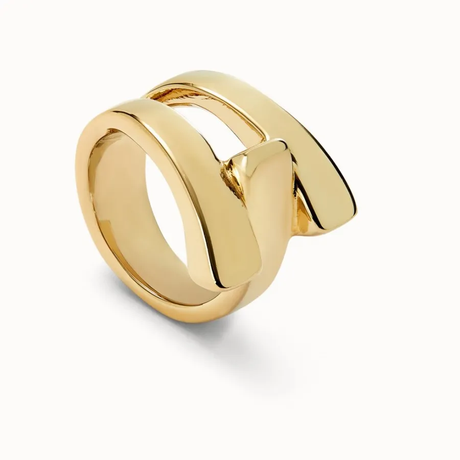 Authentic Autumn Selling Versatile Gold Silver Geometric Ring Neutral Accessories Give Friends Holiday