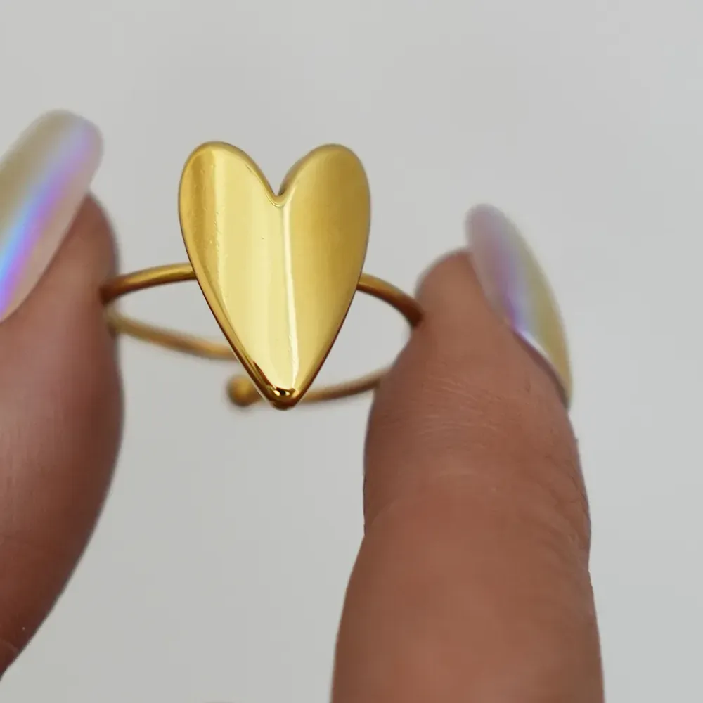 Authentic The Sovereign Heart: 18K Gold-Plated Open Talisman Ring