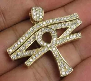 Authentic The Solar Ankh of Divine Protection: Moissanite Evil Eye Talisman