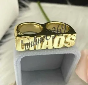 Authentic Twin Scribe Auric Ring Dual Finger Name Amulet