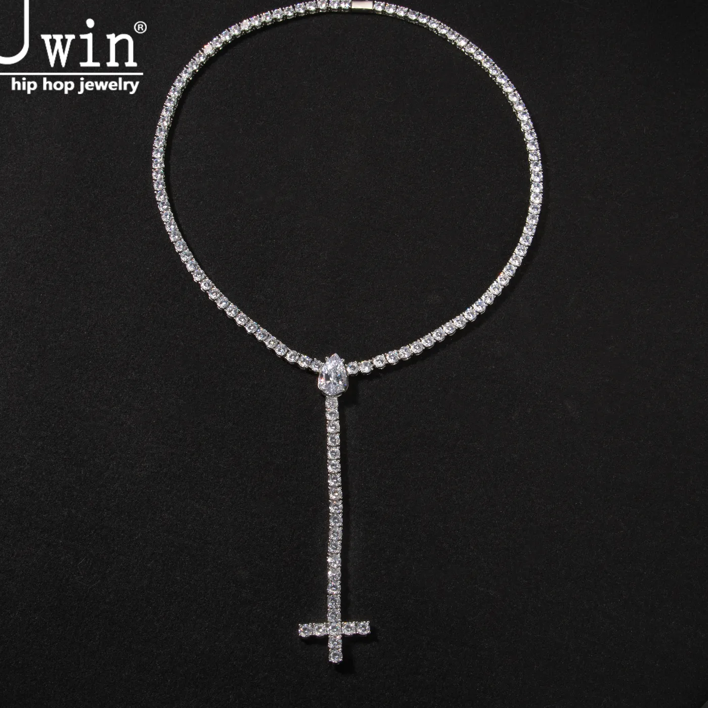 Authentic Radiant Vapour Cross And Luminescent Tennis Chain Gold- Plated Talisman