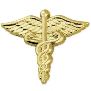 Authentic The Caduceus Of Vital Essence Gold- Plated Healer's Talisman
