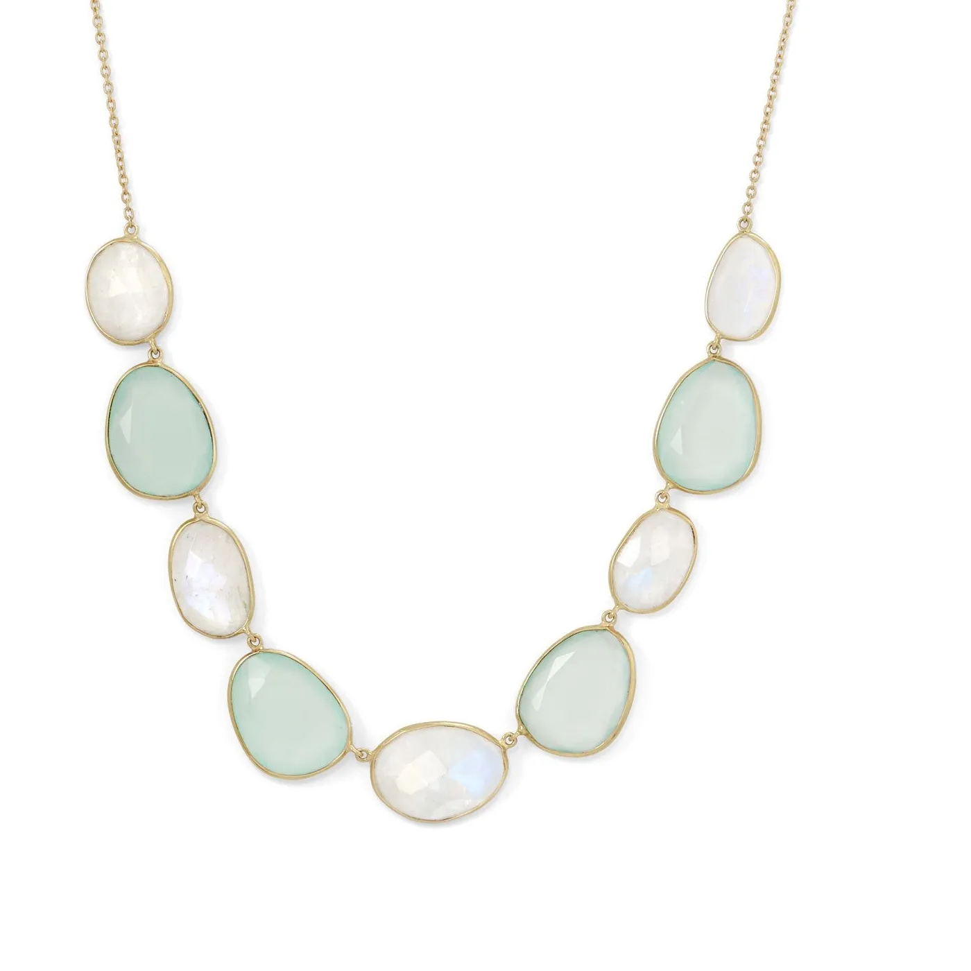 Authentic Talisman Of The Luminescent Dawn Rainbow Moonstone And Green Chalcedony Sacred Thread