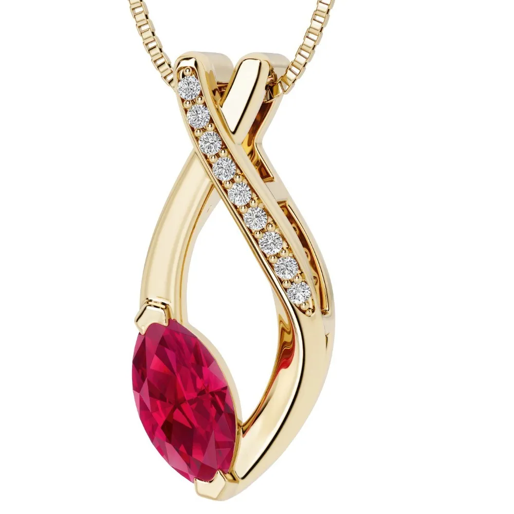 Authentic The Crimson Flame Slider Talisman In Radiant Gold- Plated Sterling Silver