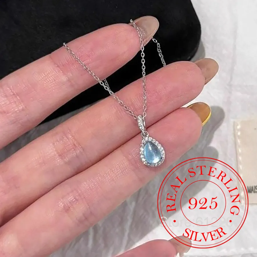 Authentic Azure Teardrop A Sterling Silver Talisman Of Clarity And Flow