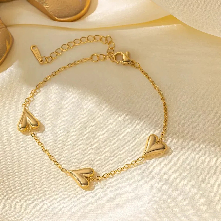 Authentic Eternal Love Heart: 18K Gold‑Plated Amulet Necklace & Bracelet