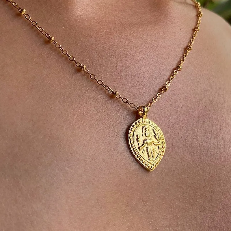 Authentic Talisman Of The Eternal Syren Gold- Plated Aphrodite Rhodolite Garnet Necklace