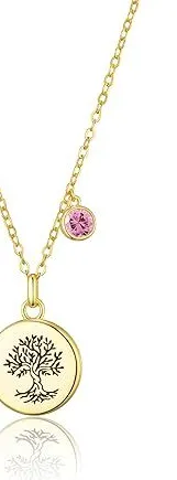 Authentic Amulet Of The Eternal Grove Gold- Plated Tree Of Life With Tourmaline's Embrace