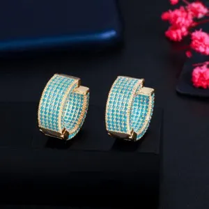 Authentic Celestial Azure Embrace Gold- Plated Wide Hoop Talisman