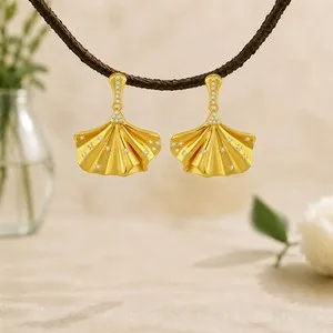 Authentic Ginkgo's Ancient Wisdom Earrings Of Healing And Fortune