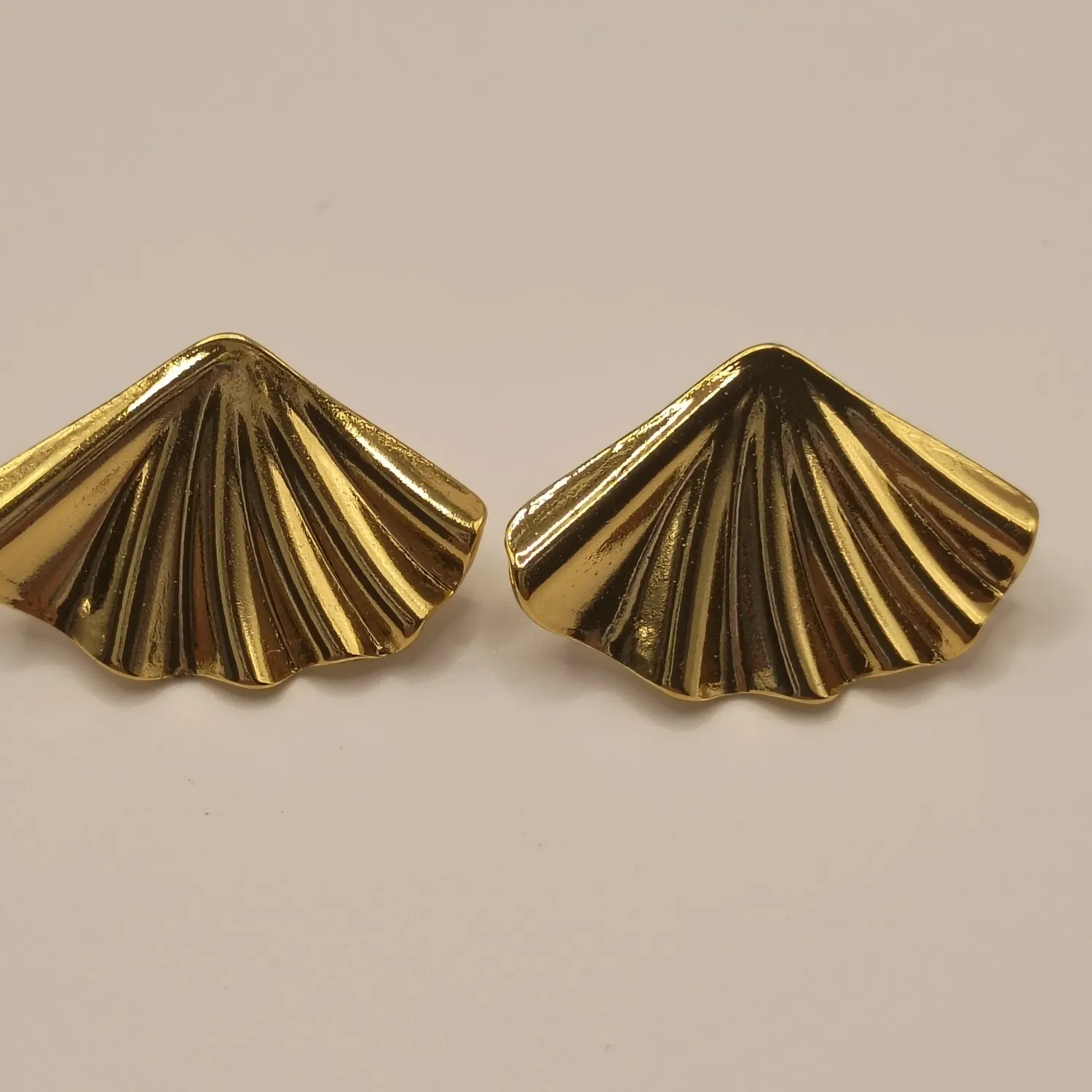 Authentic Gilded Ginkgo Fan Talisman Earrings Of Timeless Resilience