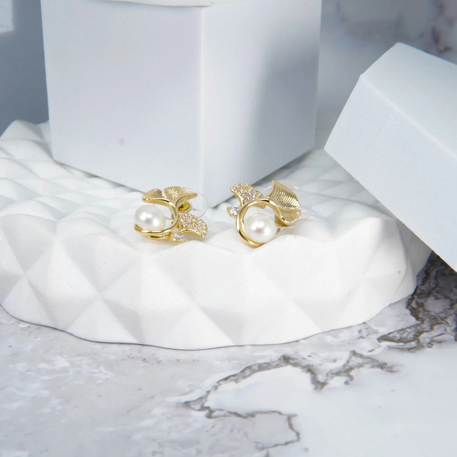 Authentic Gilded Ginkgo Resonance Talisman Earrings