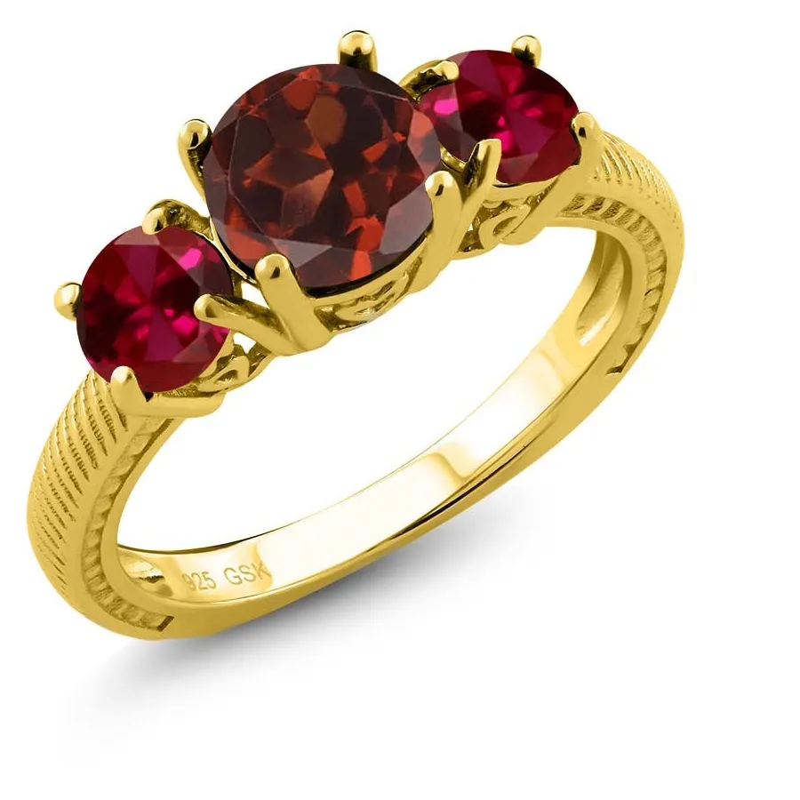 Authentic The Crimson Vessel: Radiant Garnet and Gilded Talisman of Vitality