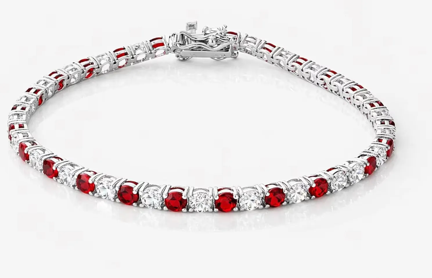 Authentic The Crimson Flame Resonance Tennis Bracelet
