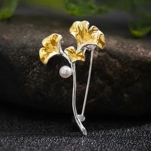 Authentic The Gilded Ginkgo Remembrance Brooch