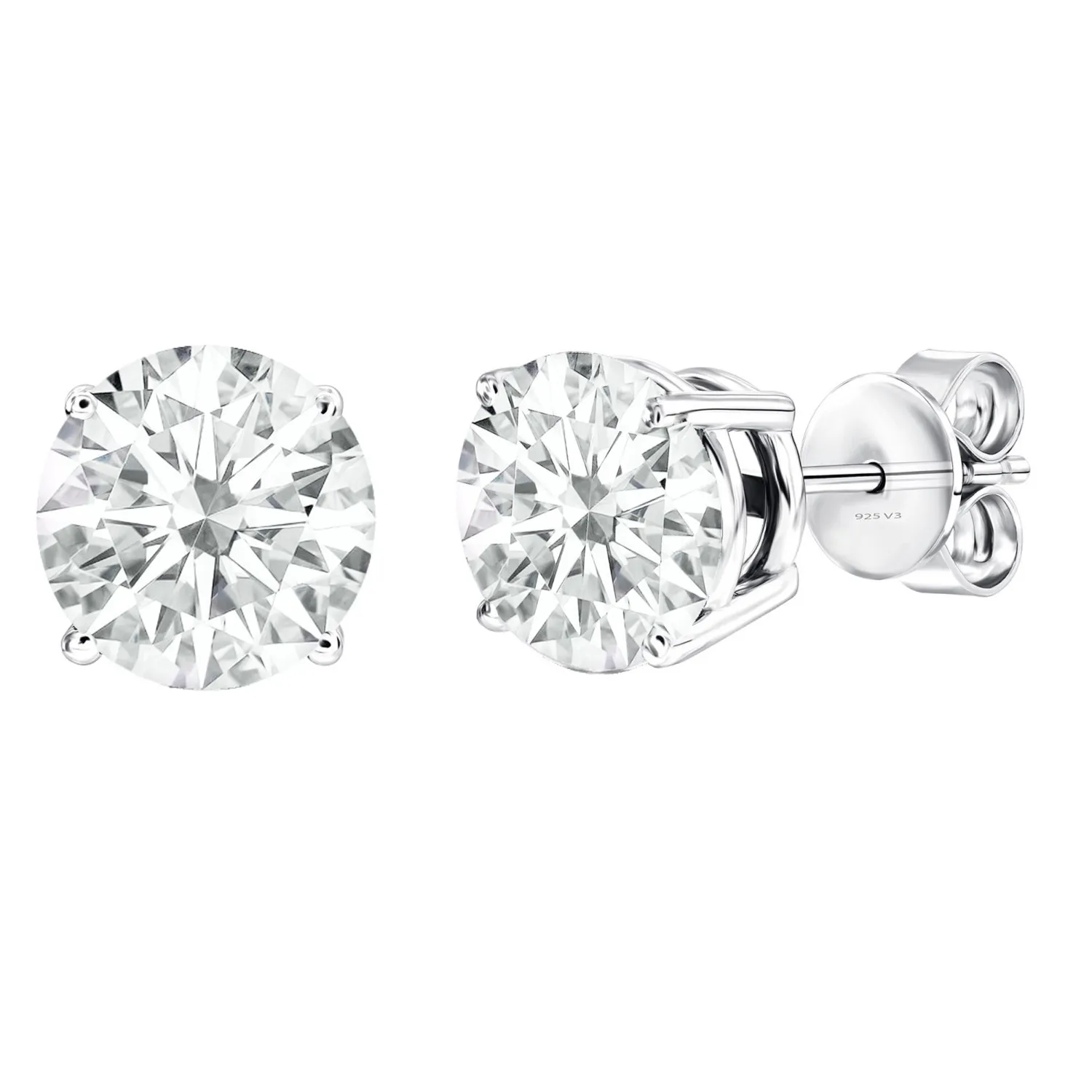 Authentic Celestial Radiance 7 Mm Lab- Grown Diamond Studs In Golden Veil