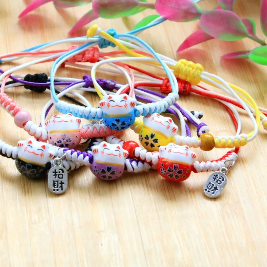 Authentic The Whispering Fortune Sacred Maneki Neko Talismanic Cord
