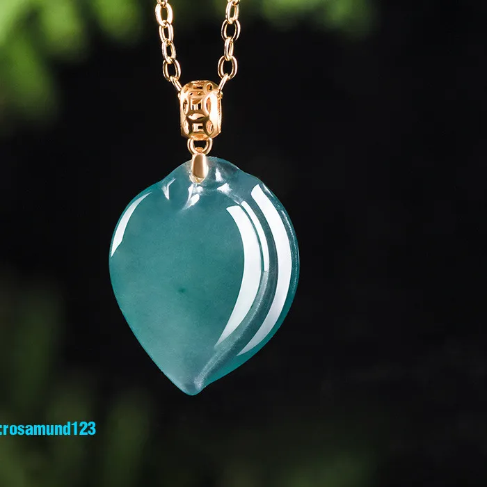 Authentic Eternal Orchard Jade Talisman In 18K Gold Radiance