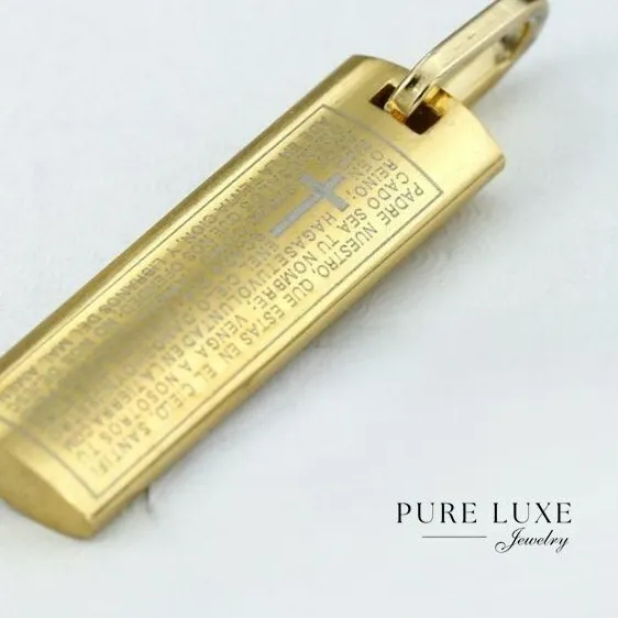 Authentic Sacred Scripture And Holy Cross Golden Talisman