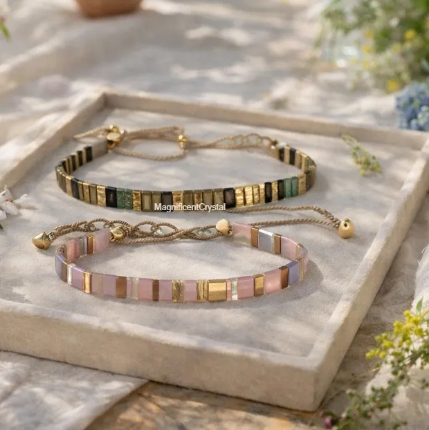 Authentic Radiant Harmony The Dual Tila Sacred Geometry Bracelets