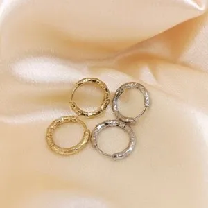 Authentic Celestial Huggie 14K Gold Plated Round Earring