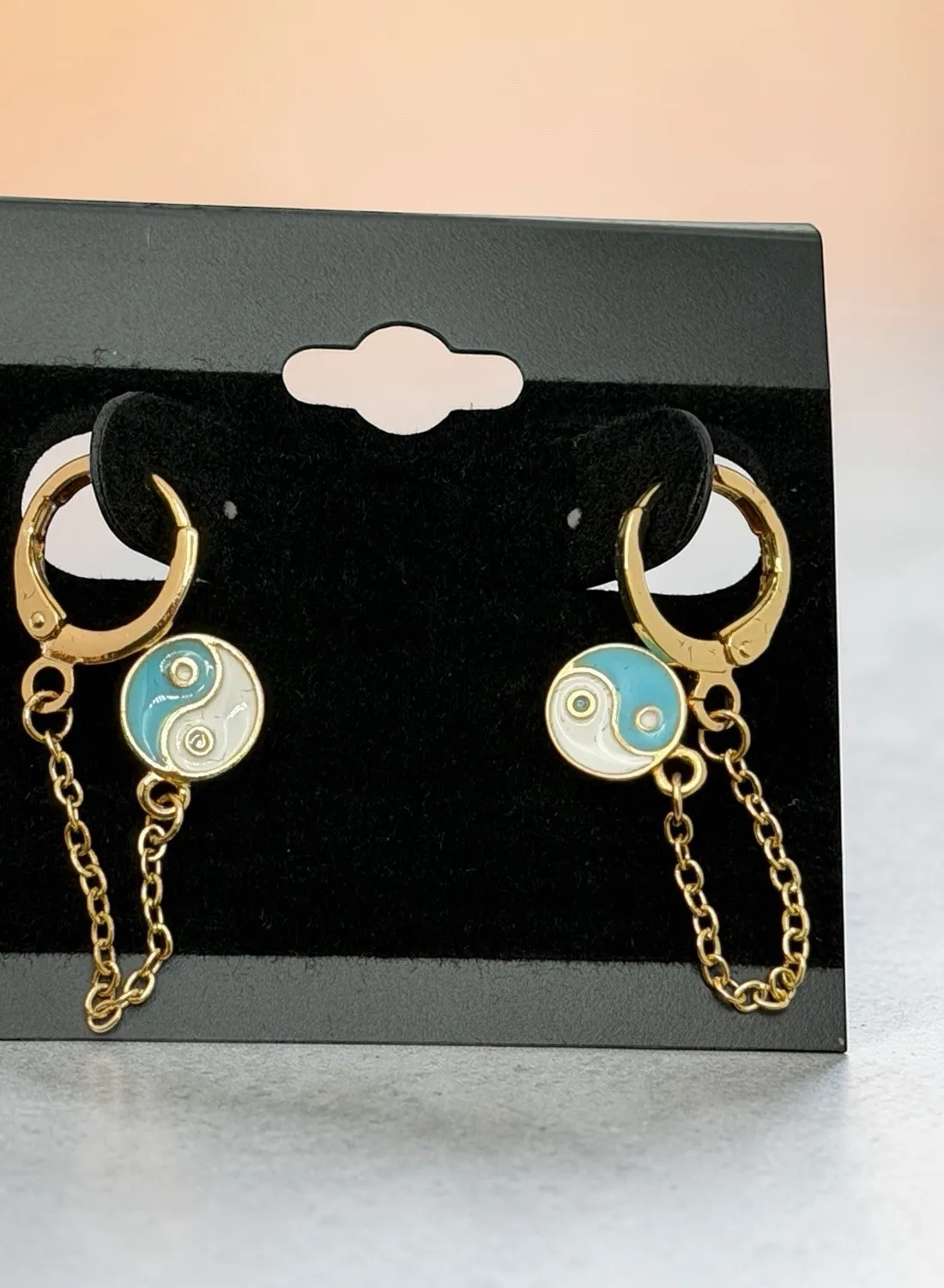 Authentic Celestial Harmony Enamel Drop Talisman In 18 Karat Gold Plate