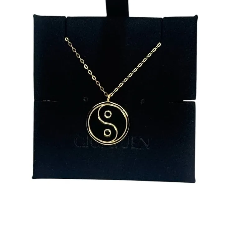 Authentic The Duality Talisman 18K Gold- Plated Yin Yang Necklace