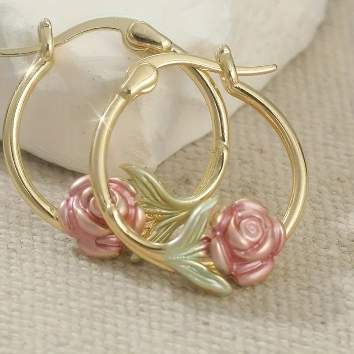 Authentic Whispering Petals Of Gilded Grace Earrings