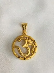 Authentic Sacred Aum 22K Gold- Plated Locket Of Divine Resonance